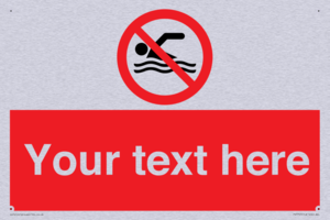 Custom prohibition no swimming